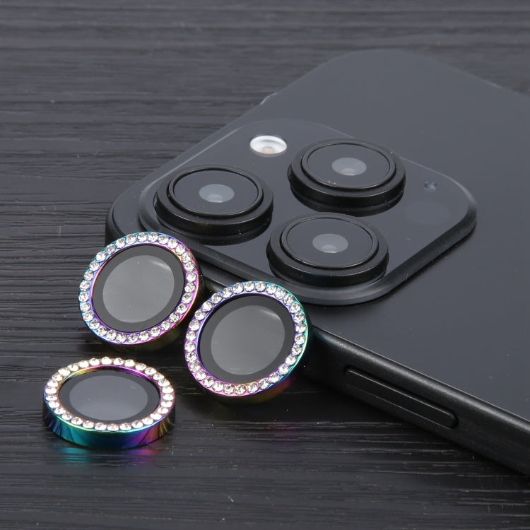 For iPhone 16 Pro / 16 Pro Max 9H Point Drill Camera Lens Protector Ring(Colorful) by buy2fix