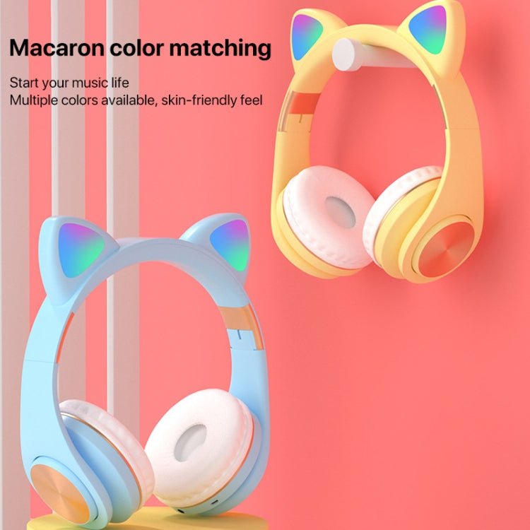 Cat Ears Bluetooth Wireless Headphones Gaming Headset with Light(Gold) - Headset & Headphone by buy2fix | Online Shopping UK | buy2fix