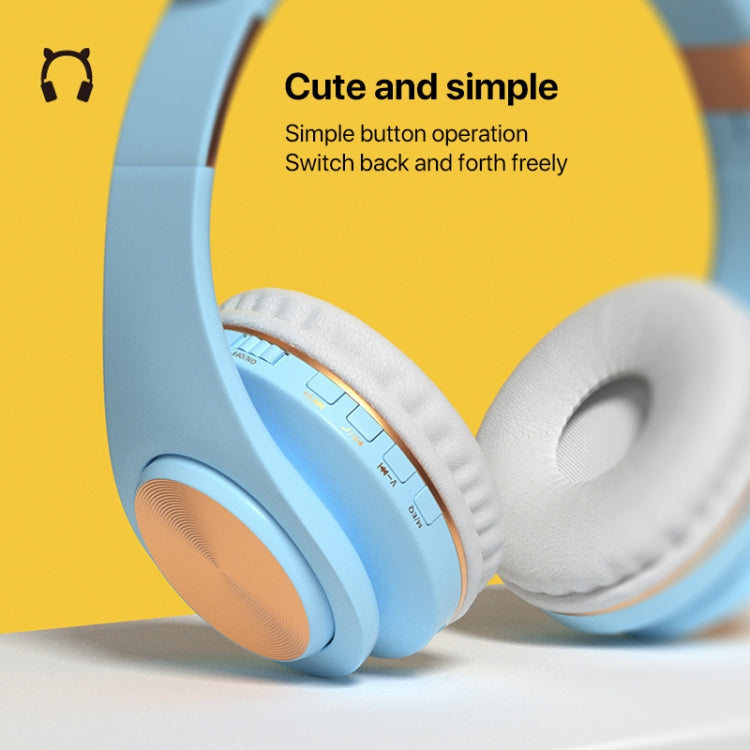 Cat Ears Bluetooth Wireless Headphones Gaming Headset with Light(Gold) - Headset & Headphone by buy2fix | Online Shopping UK | buy2fix
