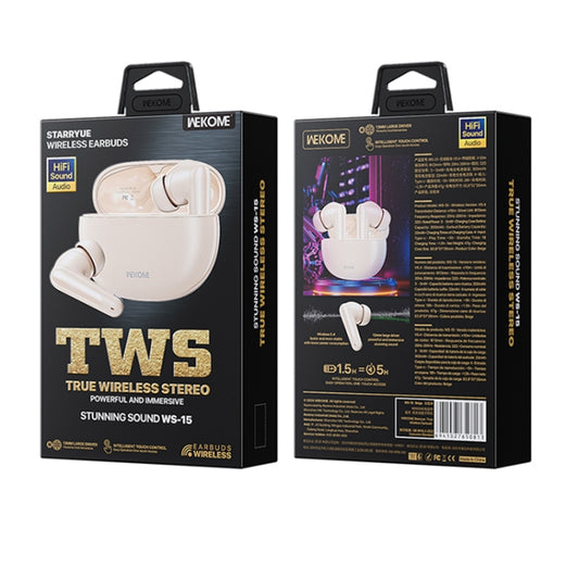WEKOME WS-15 Starryue True Wireless Bluetooth Earphones(Milky White) - TWS Earphone by WK | Online Shopping UK | buy2fix