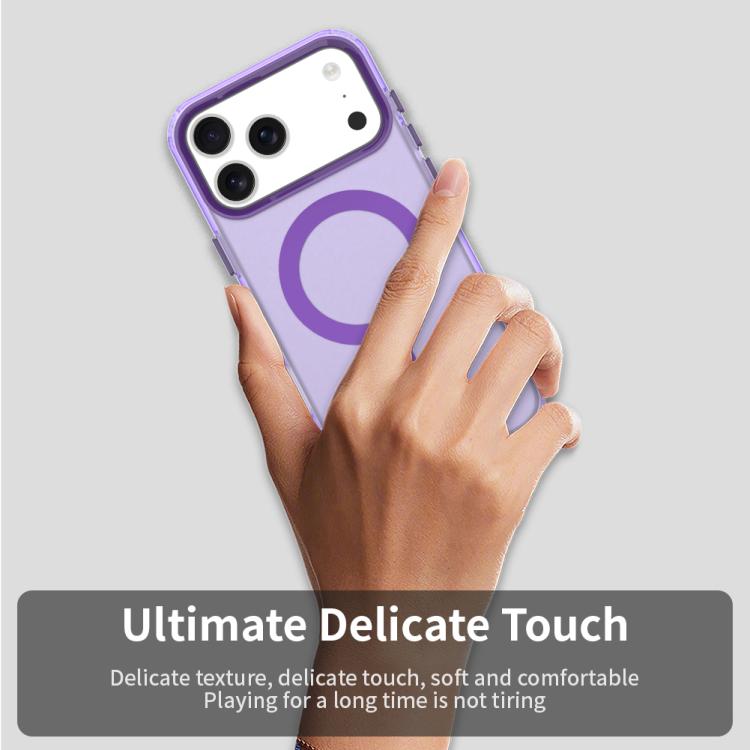 For iPhone 17 Pro Candy Magsafe PC Hybrid TPU Phone Case(Purple) - iPhone 17 Pro Cases by buy2fix | Online Shopping UK | buy2fix