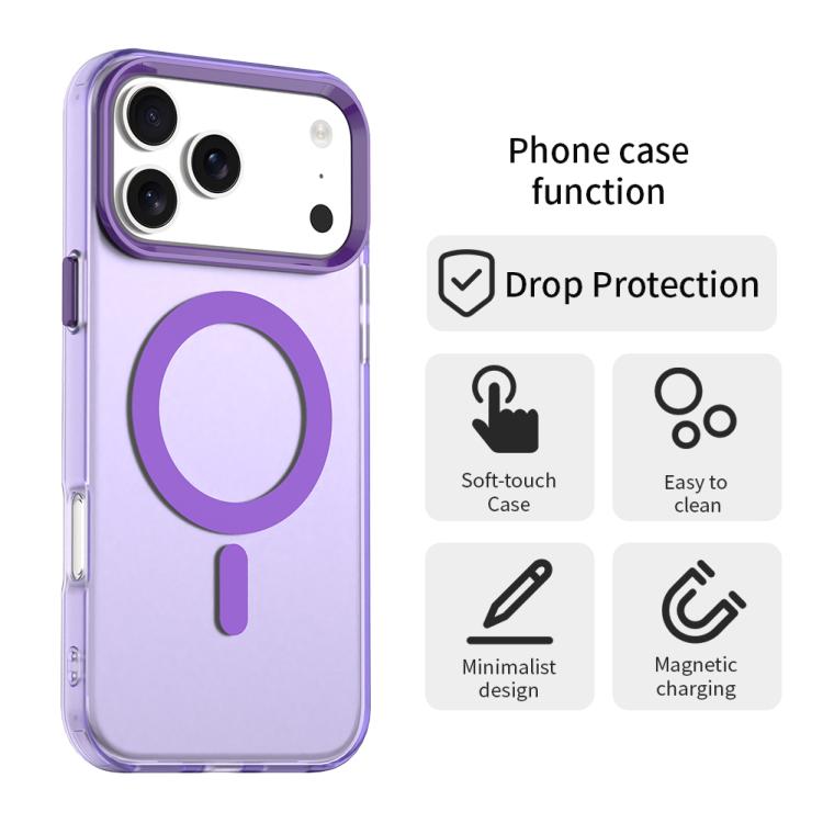 For iPhone 17 Pro Candy Magsafe PC Hybrid TPU Phone Case(Purple) - iPhone 17 Pro Cases by buy2fix | Online Shopping UK | buy2fix