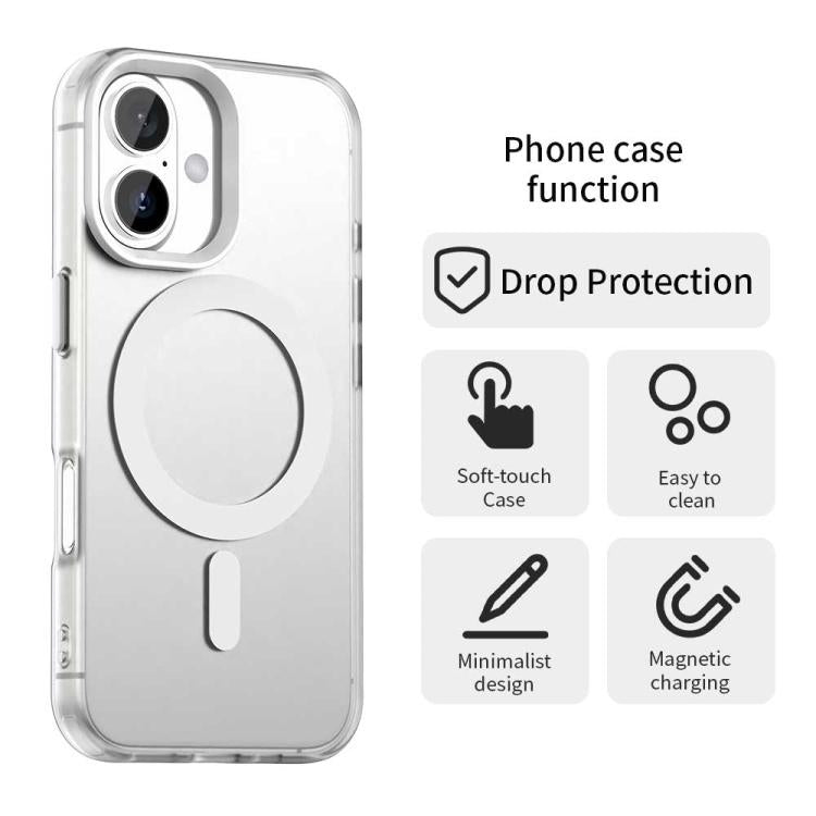 For iPhone 17 Candy Magsafe PC Hybrid TPU Phone Case(White) - iPhone 17 Cases by buy2fix | Online Shopping UK | buy2fix