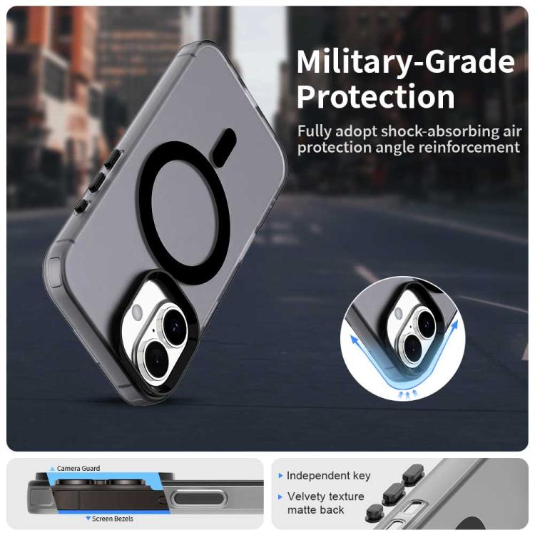 For iPhone 17 Candy Magsafe PC Hybrid TPU Phone Case(Black) - iPhone 17 Cases by buy2fix | Online Shopping UK | buy2fix