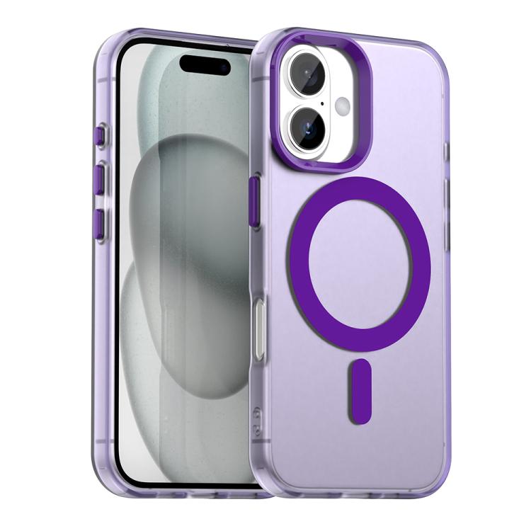 For iPhone 17 Candy Magsafe PC Hybrid TPU Phone Case(Purple) - iPhone 17 Cases by buy2fix | Online Shopping UK | buy2fix