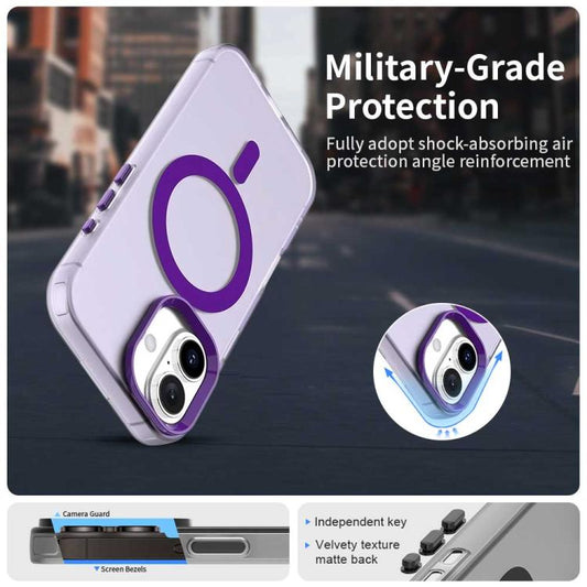 For iPhone 17 Candy Magsafe PC Hybrid TPU Phone Case(Purple) - iPhone 17 Cases by buy2fix | Online Shopping UK | buy2fix
