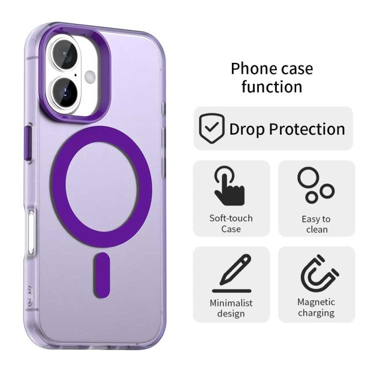For iPhone 17 Candy Magsafe PC Hybrid TPU Phone Case(Purple) - iPhone 17 Cases by buy2fix | Online Shopping UK | buy2fix