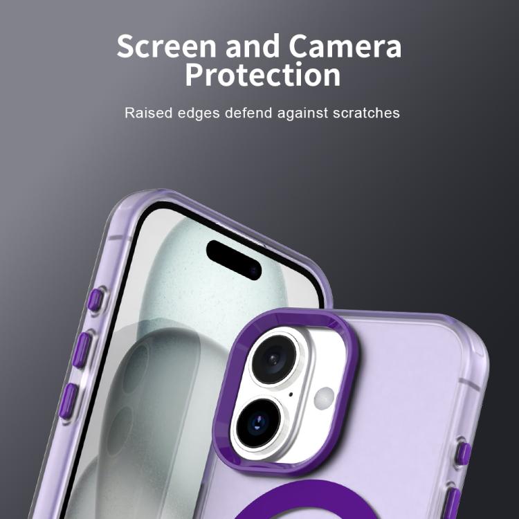 For iPhone 17 Candy Magsafe PC Hybrid TPU Phone Case(Purple) - iPhone 17 Cases by buy2fix | Online Shopping UK | buy2fix