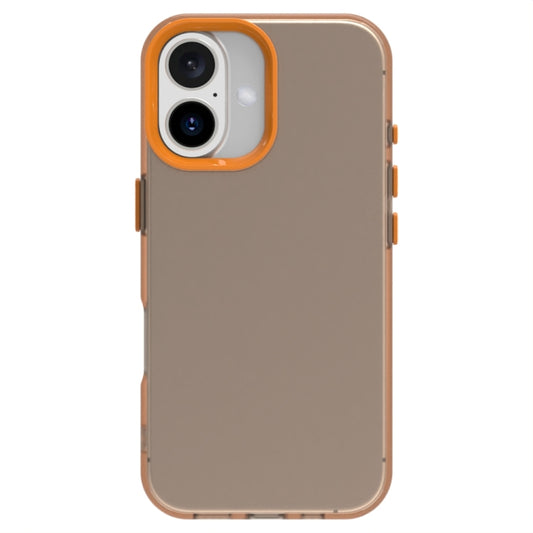 For iPhone 16 Plus Candy PC Hybrid TPU Shockproof Phone Case(Orange) by buy2fix