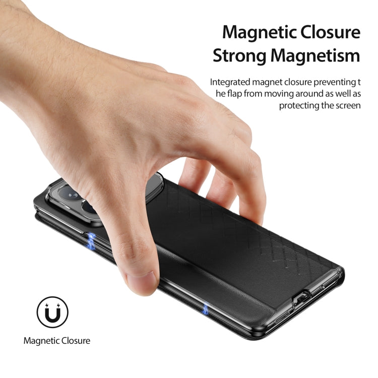 For Xiaomi Mix Fold 4 DUX DUCIS Bril Series PU + TPU Phone Case(Black) - Xiaomi Cases by DUX DUCIS | Online Shopping UK | buy2fix