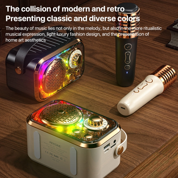 WEKOME WD-03 Meytang Karaoke Wireless Bluetooth Speaker(White) - Desktop Speaker by WK | Online Shopping UK | buy2fix