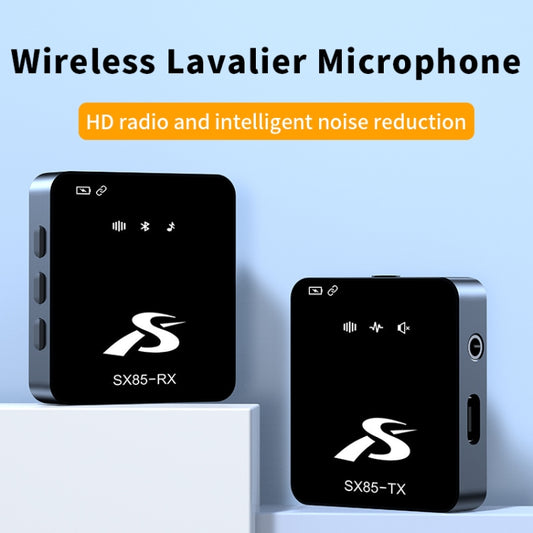 SX85 1 TX + 2 RX Square Smart Noise Reduction Lavalier Wireless Microphone(8 Pin) by buy2fix