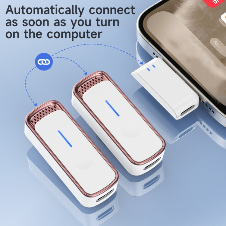 SX88 1 TX + 2 RX Smart Noise Reduction Lavalier Wireless Microphone, Specification:8 Pin(Rose Gold) by buy2fix