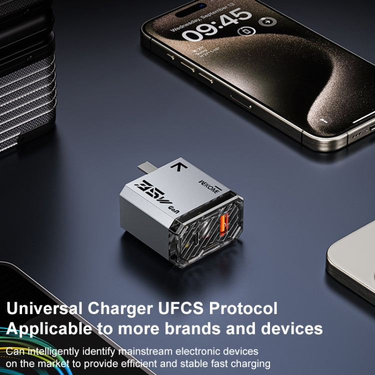 WK WP-U23 Pioneer Series 35W USB-C / Type-C, USB GaN Fast Charger, Plug Type:EU Plug(Tarnish) - USB Charger by WK | Online Shopping UK | buy2fix