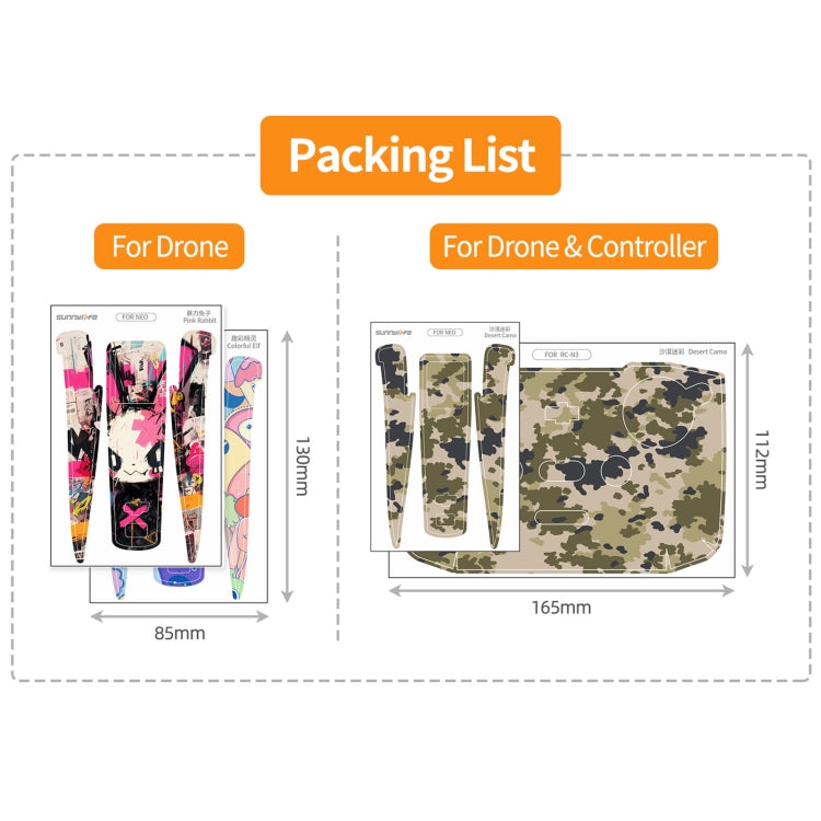For DJI Neo Drone Body Remote Control Protective Sticker(Painting) by Sunnylife