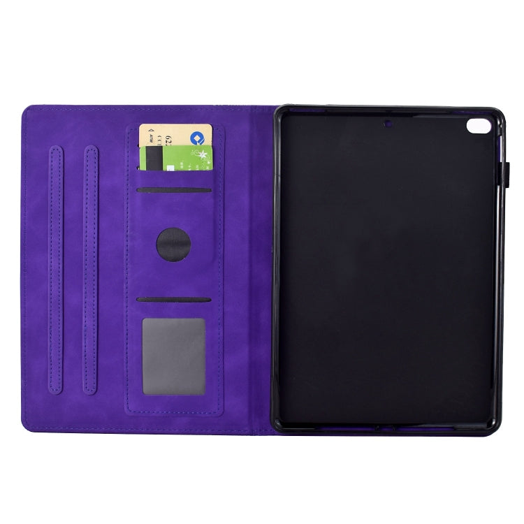 For iPad Pro 9.7 / 9.7 2018 / 2017 Cats Embossed Leather Smart Tablet Case(Purple) - iPad 9.7 (2018) & (2017) Cases by buy2fix | Online Shopping UK | buy2fix