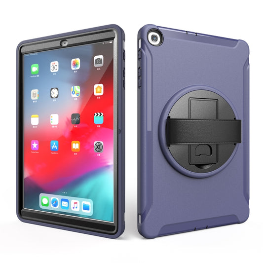 For Samsung Galaxy Tab A 10.1 (2019) T510 / T515 360 Degree Rotation PC+TPU Protective Cover with Holder & Hand Strap(Blue) - Tab A 10.1 (2019) T510 / T515 by buy2fix | Online Shopping UK | buy2fix