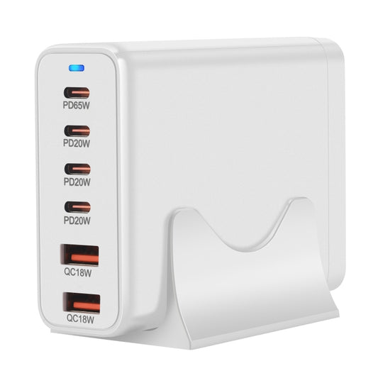 155W 4Type-C, 2USB 6-Ports Desktop Fast Charger, Plug Type:UK Plug(White) by buy2fix
