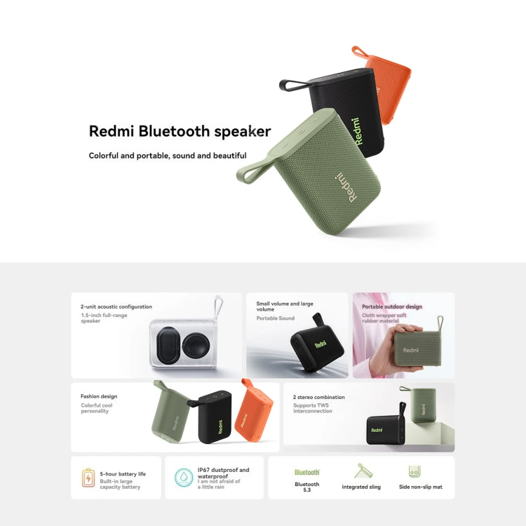 Xiaomi Redmi IP67 Waterproof Portable Bluetooth Speaker(Orange) - Mini Speaker by Xiaomi | Online Shopping UK | buy2fix
