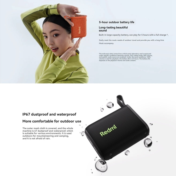 Xiaomi Redmi IP67 Waterproof Portable Bluetooth Speaker(Orange) - Mini Speaker by Xiaomi | Online Shopping UK | buy2fix