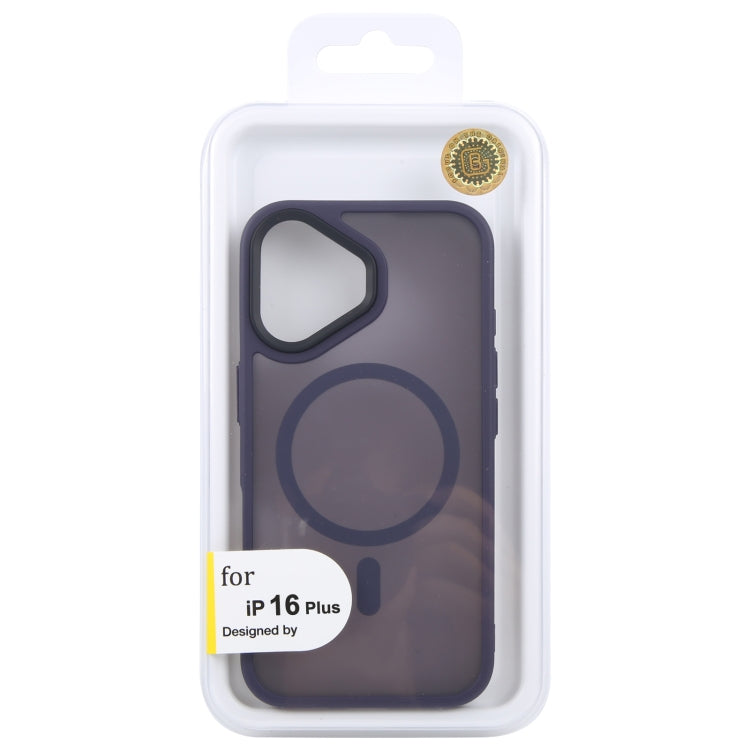 For iPhone 16 Plus GEBEI Skin Feel MagSafe Magnetic Phone Case(Purple) by GEBEI