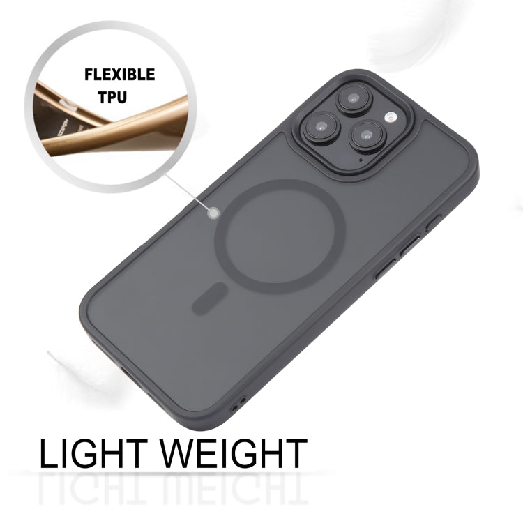 For iPhone 16 Pro GEBEI Skin Feel MagSafe Magnetic Phone Case(Black) - by GEBEI | Online Shopping UK | buy2fix