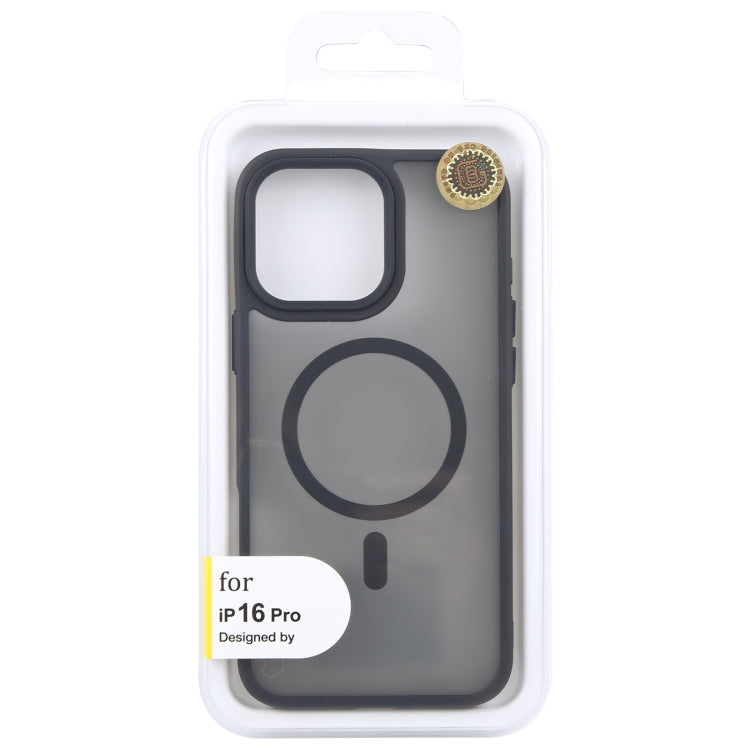 For iPhone 16 Pro GEBEI Skin Feel MagSafe Magnetic Phone Case(Black) - by GEBEI | Online Shopping UK | buy2fix