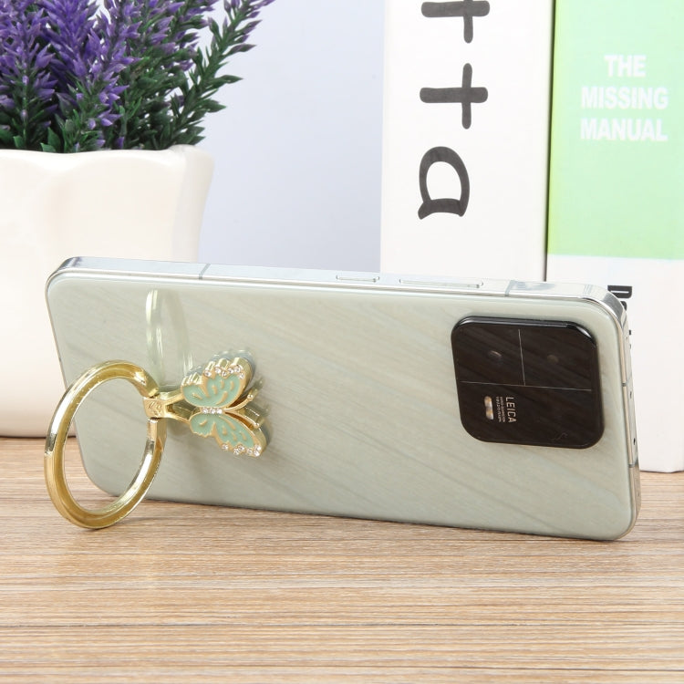 Butterfly Metal Mobile Phone Ring Holder(Blue) - Ring Holder by buy2fix | Online Shopping UK | buy2fix