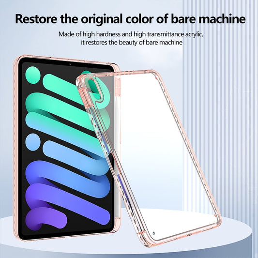 For iPad Pro 11 2025 / 2024 Acrylic Hybrid TPU Tablet Case with Pen Slot(Pink) by buy2fix