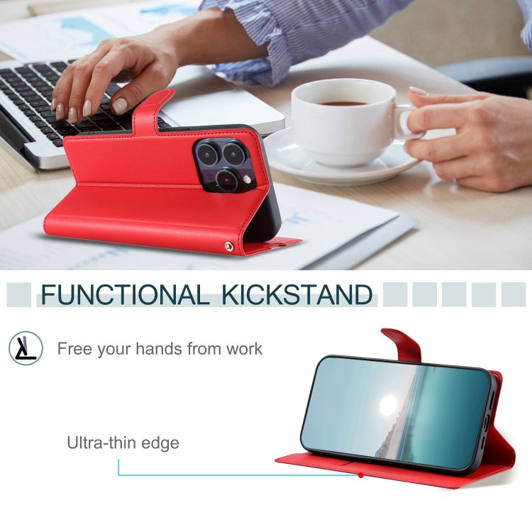 For iPhone 16 Pro Voltage Ultra-thin Dot Leather Phone Case(Red) by buy2fix