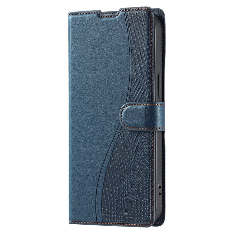 For iPhone 16 Pro Voltage Ultra-thin Dot Leather Phone Case(Blue) - iPhone 16 Pro Cases by buy2fix | Online Shopping UK | buy2fix