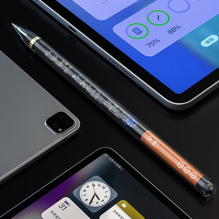 C10 Pro Magnetic Charging Capacitive Stylus Pen for iPad 2018 and Later(Transparent Black) - Stylus Pen by buy2fix | Online Shopping UK | buy2fix