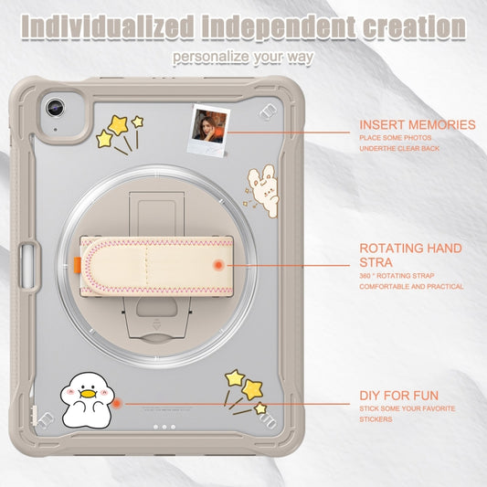 For iPad Air 11 2025 / 2024 Heavy Duty Hybrid Tablet Case with Hand Grip & Strap(Khaki) - iPad Air 11 2025 / 2024 Cases by buy2fix | Online Shopping UK | buy2fix