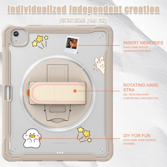 For iPad Air 13 2025 / 2024 Heavy Duty Hybrid Tablet Case with Hand Grip & Strap(Khaki) - iPad Air 13 2025 / 2024 Cases by buy2fix | Online Shopping UK | buy2fix