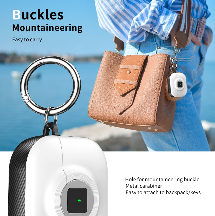 For AirPods Pro Camera Series PC + TPU Headset Shockproof Carbon Fibre Case(Purple) by buy2fix