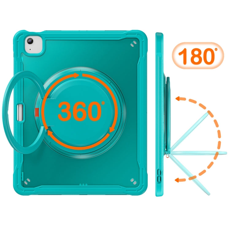 For iPad Air 13 2025 / 2024 Powerful Sailor Ring Holder Heavy Duty Hybrid Tablet Case with Strap(Light Blue) - iPad Air 13 2025 / 2024 Cases by buy2fix | Online Shopping UK | buy2fix