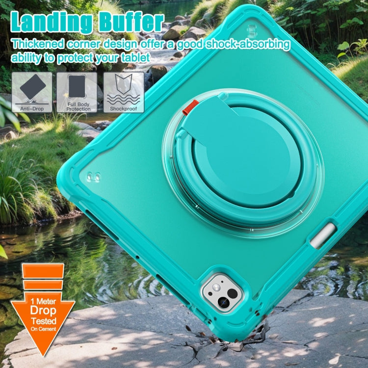 For iPad Pro 11 2024 Powerful Sailor Ring Holder Heavy Duty Hybrid Tablet Case with Strap(Light Blue) - iPad Pro 11 2024 Cases by buy2fix | Online Shopping UK | buy2fix