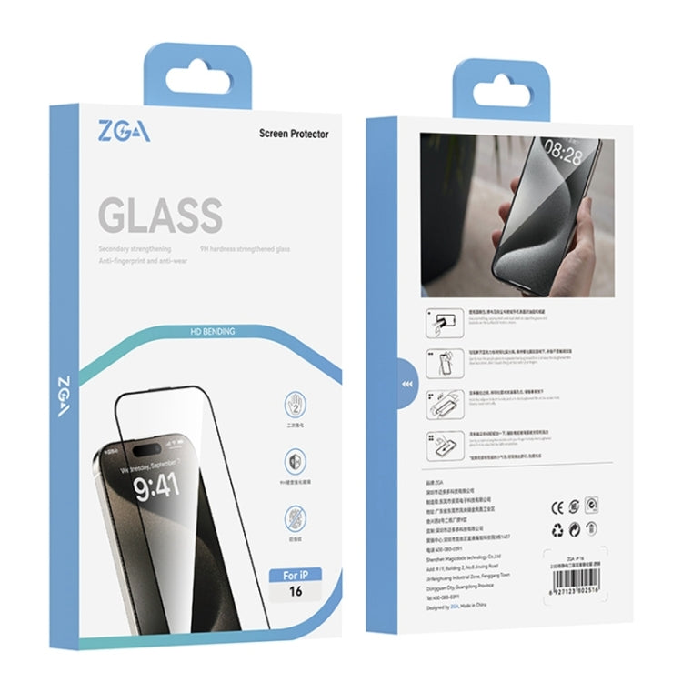 For iPhone 16 Pro ZGA 0.33mm 2.5D Anti-static HD Tempered Glass Film by ZGA