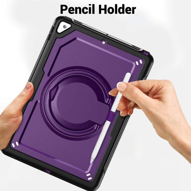 For iPad 10.2 2021 / 2020 / 10.5 2019 Honeycomb Hybrid Tablet Case with Handle Holder & Strap(Purple) - iPad 10.2 Cases by buy2fix | Online Shopping UK | buy2fix