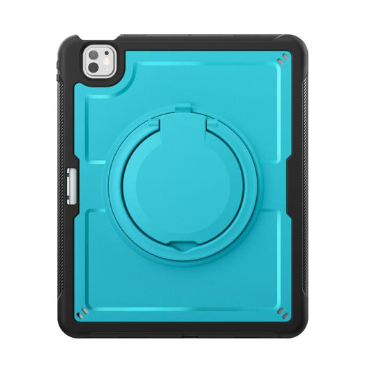 For iPad Pro 13 2024 Honeycomb Hybrid Tablet Case with Handle Holder & Strap(Light Blue) - iPad Pro 13 2024 Cases by buy2fix | Online Shopping UK | buy2fix