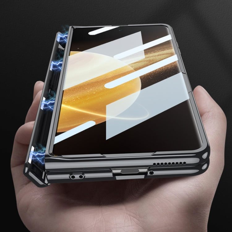 For Honor Magic V3 GKK Integrated Magnetic Fold Hinge AG Phantom Shockproof Phone Case(Silver) - Honor Cases by GKK | Online Shopping UK | buy2fix