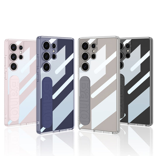 For Samsung Galaxy S25 Ultra 5G GKK Space Silicone Wristband Phone Case(Black) by GKK