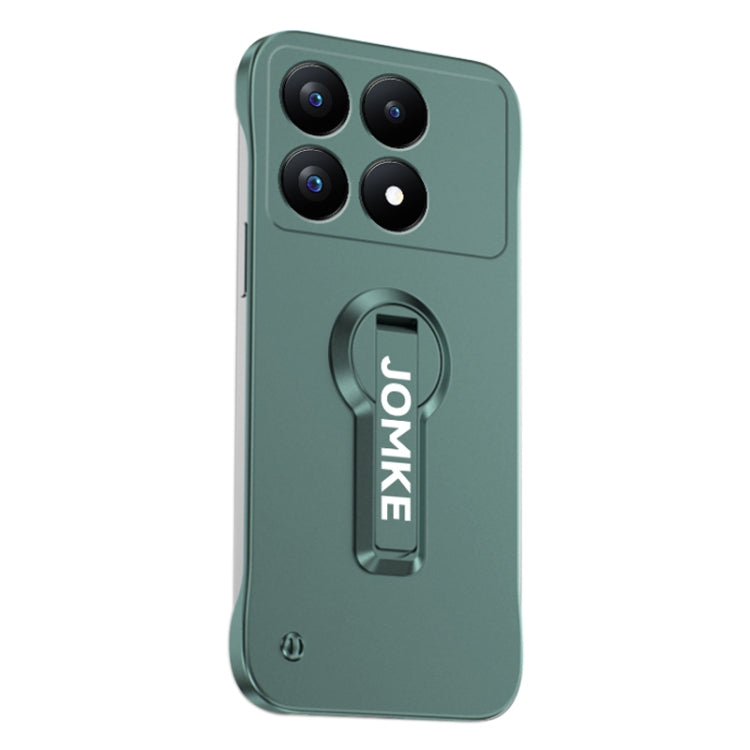 For Redmi K70 Baking Varnish 360 Rotate Holder No Frame PC Phone Case(Green) - Xiaomi Cases by buy2fix | Online Shopping UK | buy2fix