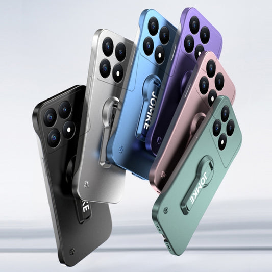 For Redmi K70 Baking Varnish 360 Rotate Holder No Frame PC Phone Case(Blue) by buy2fix