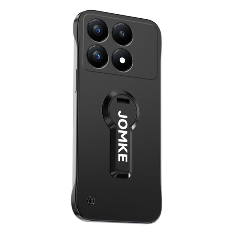 For Redmi K70 Baking Varnish 360 Rotate Holder No Frame PC Phone Case(Black) - Xiaomi Cases by buy2fix | Online Shopping UK | buy2fix