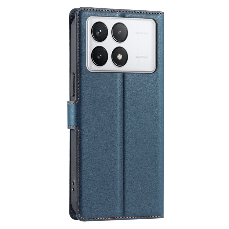 For Redmi K70 Voltage Ultra-thin Dot Leather Phone Case(Blue) - Xiaomi Cases by buy2fix | Online Shopping UK | buy2fix