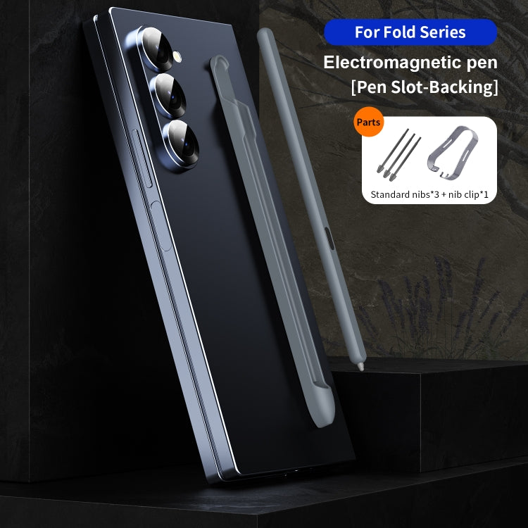 For Samsung Galaxy Z Fold6 / 5 / 4 / 3 Electromagnetic Stylus Pen with Pen Slot(Grey) - Stylus Pen by buy2fix | Online Shopping UK | buy2fix