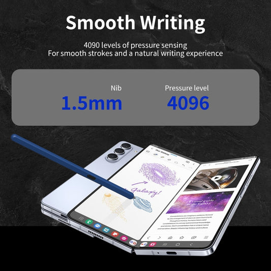For Samsung Galaxy Z Fold6 / 5 / 4 / 3 Electromagnetic Stylus Pen with Pen Slot(Blue) - Stylus Pen by buy2fix | Online Shopping UK | buy2fix