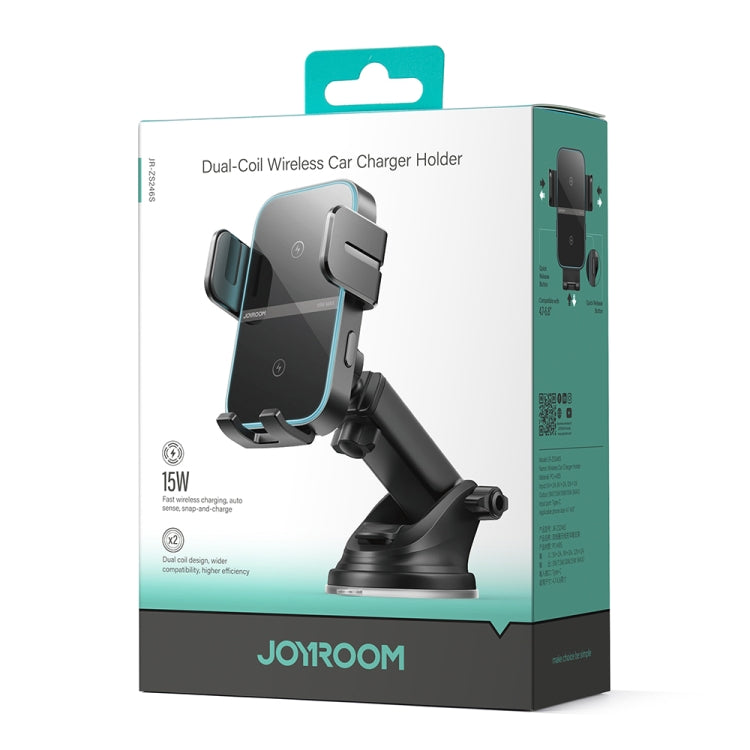 JOYROOM JR-ZS246S Car Instrument Platform Wireless Charger Phone Holder(Black) by JOYROOM