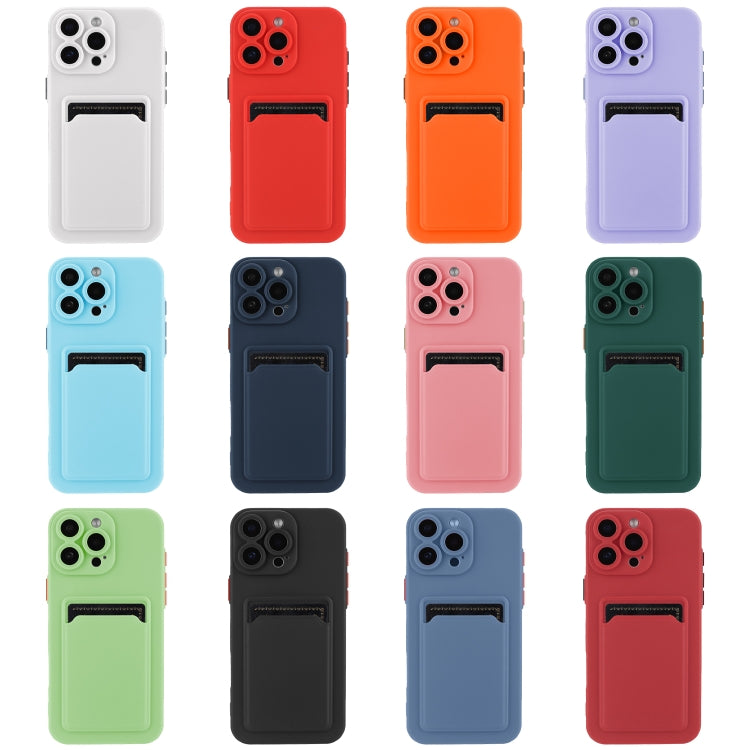 For iPhone 16 Pro Skin Feel Card Contrast Color Button TPU Phone Case(Dark Blue) by buy2fix